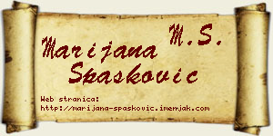 Marijana Spasković vizit kartica